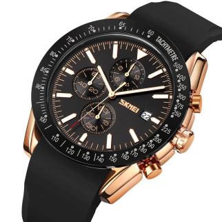 Годинник наручний чоловічий SKMEI 9253PRGBK, чоловічий годинник стильний годинник на руку, годинник чоловічий класика - Інтернет-магазин спільних покупок ToGether