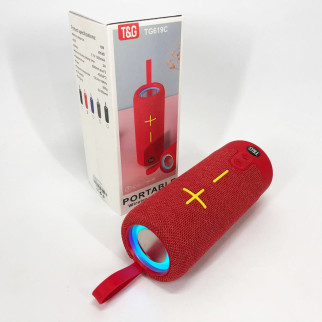 Портативна Bluetooth колонка TG619C FM-радіо USB/TF з ремінцем, гучна блютуз колонка. Колір: червоний - Інтернет-магазин спільних покупок ToGether