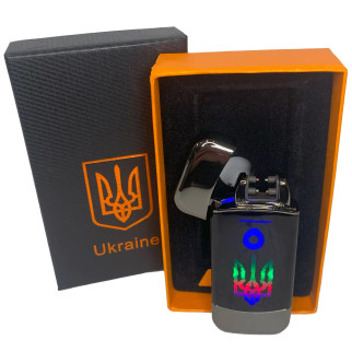 Дугова електроімпульсна запальничка із USB-зарядкою Україна LIGHTER HL-439, із зарядкою. Колір: чорний - Інтернет-магазин спільних покупок ToGether