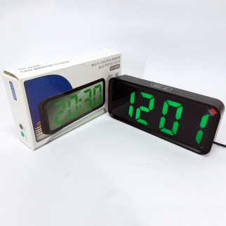 Годинник настільний DT-6508 з будильником та USB зарядкою із зеленим підсвічуванням, лід годинник настільний - Інтернет-магазин спільних покупок ToGether