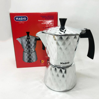 Гейзерна кавоварка Magio MG-1004, гейзерна турка для кави, гейзерна кавоварка з нержавіючої сталі - Інтернет-магазин спільних покупок ToGether
