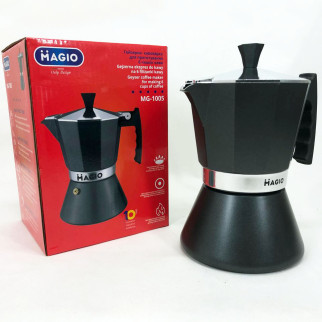 Кавоварка гейзерна Magio MG-1005, гейзерна кавоварка для плити, кавоварка гейзерного типу, кавник - Інтернет-магазин спільних покупок ToGether