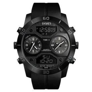 Годинник наручний чоловічий SKMEI 1355BK, протиударний годинник, годинник для військовослужбовців. Колір: чорний - Інтернет-магазин спільних покупок ToGether
