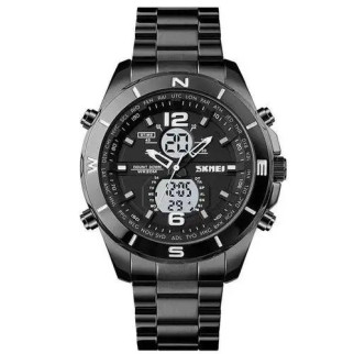 Годинник наручний чоловічий SKMEI 1670BKWT BLACK-WHITE. Колір: чорний - Інтернет-магазин спільних покупок ToGether
