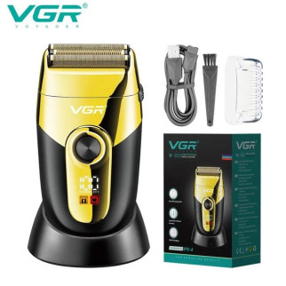 Професійна електробритва VGR V-383 Finale Shaver з підставкою, чоловіча машинка для гоління - Інтернет-магазин спільних покупок ToGether