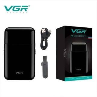 Акумуляторна чоловіча міні електробритва VGR V-390 для гоління бороди та вусів шейвер. Колір: чорний - Інтернет-магазин спільних покупок ToGether