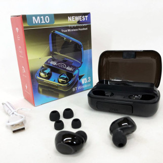 Бездротові навушники M10 з мікрофоном та док станцією-кейсом, бездротові bluetooth навушники-гарнітура - Інтернет-магазин спільних покупок ToGether