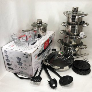 Набір посуду 18 предметів ASTRA A-2618, набір посуду для електричних плит, набори каструль - Інтернет-магазин спільних покупок ToGether