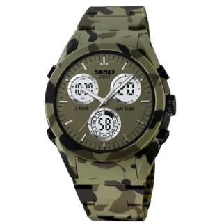 Годинник наручний чоловічий SKMEI 2109CMGN, оригінальний чоловічий годинник, військовий чоловічий наручний годинник зелений - Інтернет-магазин спільних покупок ToGether
