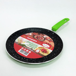 Сковорода млинець 24 см з антипригарним покриттям Con Brio CB-2424 для всіх видів плит. Колір: зелений - Інтернет-магазин спільних покупок ToGether