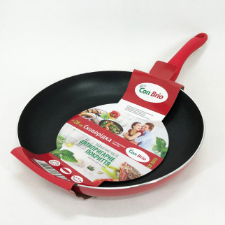 Сковорода 28 см Con Brio СВ-2814, сковорода для смаження, якісна сковорода. Колір: червоний - Інтернет-магазин спільних покупок ToGether