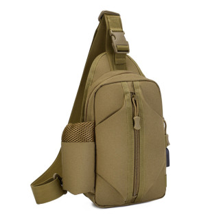 Тактична сумка через плече - водонепроникна сумка слінг з кордури на 4 кишені. Колір: койот - Інтернет-магазин спільних покупок ToGether