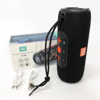 Портативна Bluetooth колонка TG341 зі шнурком, акумуляторна переносна колонка. Колір: чорний - Інтернет-магазин спільних покупок ToGether