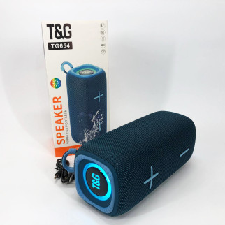 Портативна колонка Bluetooth TG654 8W з підсвічуванням, Акумуляторна колонка для музики. Колір: синій - Інтернет-магазин спільних покупок ToGether