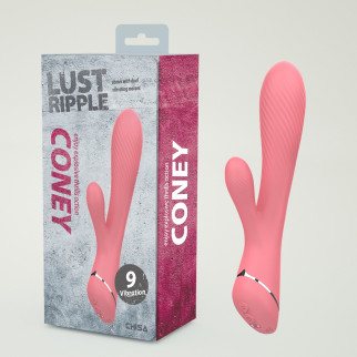 Вагінально-кліторальний вібратор кролик Chisa Lust Ripple Coney, рожевий - Інтернет-магазин спільних покупок ToGether