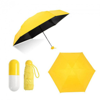 Компактна парасолька в капсулі-футлярі Жовтий, маленька парасолька в капсулі. Колір: жовтий - Інтернет-магазин спільних покупок ToGether