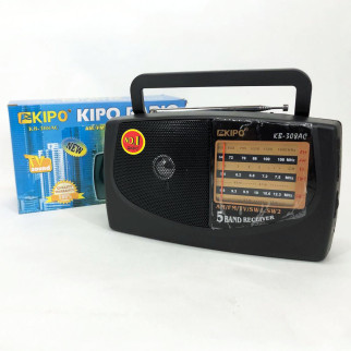 Радіоприймач KIPO KB-308AC - потужний 5-ти хвильовий фм Радіоприймач fm діапазону, Приймач фм радіо - Інтернет-магазин спільних покупок ToGether
