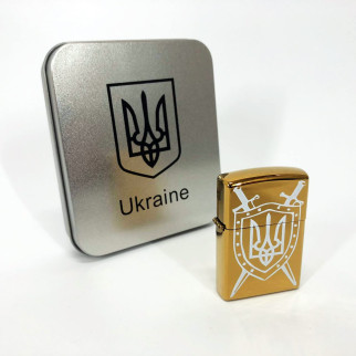 Дугова електроімпульсна запальничка USB Україна (металева коробка) HL-446. Колір: золотий - Інтернет-магазин спільних покупок ToGether