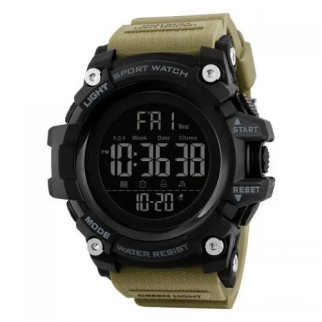 Годинник наручний чоловічий SKMEI 1384KH KHAKI, годинник наручний електронний тактичний. Колір: хакі - Інтернет-магазин спільних покупок ToGether