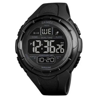 Годинник наручний чоловічий SKMEI 1656BK BLACK, водостійкий тактичний годинник. Колір: чорний - Інтернет-магазин спільних покупок ToGether