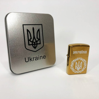 Дугова електроімпульсна USB Юсб запальничка Україна металева коробка HL-447. Колір: золотий - Інтернет-магазин спільних покупок ToGether