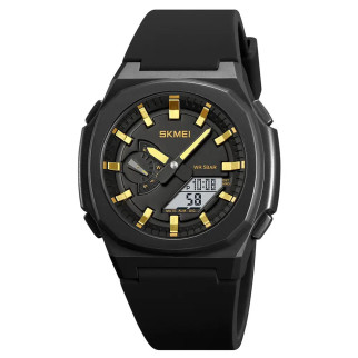 Годинник наручний чоловічий SKMEI 2091BKGDWT, модний чоловічий годинник круглий, оригінальний чоловічий годинник - Інтернет-магазин спільних покупок ToGether