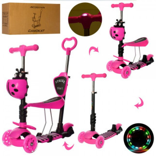 Самокат беговел I-Trike Maxi 5в1 JR3-026-L-P рожевий - Інтернет-магазин спільних покупок ToGether
