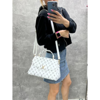 Біла - три віділення - молодіжна стильна сумочка під клапаном (0440-7) - Інтернет-магазин спільних покупок ToGether
