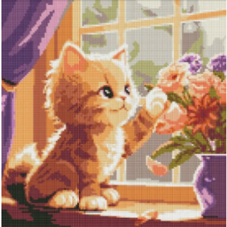 Набір з алмазною мозаїкою "Веселе кошеня" 40х40см AMO7811 - Інтернет-магазин спільних покупок ToGether