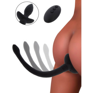 Анальна пробка Хвіст з вібрацією Taboom Puppy Wiggle Tail, з пультом, силіконова, чорний - Інтернет-магазин спільних покупок ToGether