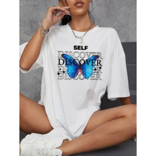 Белая женская футболка ДТФ.59-066 - Інтернет-магазин спільних покупок ToGether
