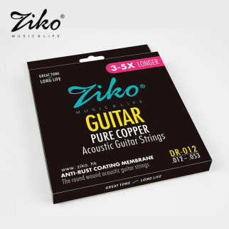 Струни для акустичної гітари "ZIKO" Pure Copper Anti Rust DR-012(12-53) - Інтернет-магазин спільних покупок ToGether