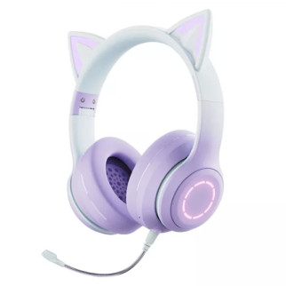Бездротові навушники "FINGERTIME" CAT BT029C з мікрофоном і підсвіткою Pink Бузковий - Інтернет-магазин спільних покупок ToGether
