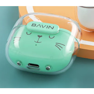 Бездротові дитячі навушники BAVIN-31 з зарядним кейсом bluetooth 5.0 зелений - Інтернет-магазин спільних покупок ToGether