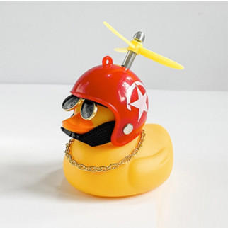 Автомобільна качка з шоломом та кріпленням Funny Ducks Red White 2 9990 - Інтернет-магазин спільних покупок ToGether