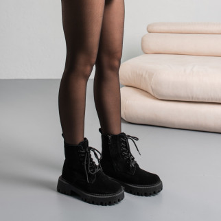 Черевики жіночі зимові Fashion Gina 3856 41 розмір 26 см Чорний - Інтернет-магазин спільних покупок ToGether