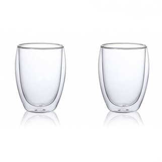 Набір скляних склянок із подвійними стінками Con Brio СВ-8335-2, 2шт, 350мл, прозорі склянки - Інтернет-магазин спільних покупок ToGether