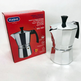 Гейзерна кавоварка Magio MG-1001, гейзерна турка для кави, гейзерна кавоварка з нержавіючої сталі - Інтернет-магазин спільних покупок ToGether