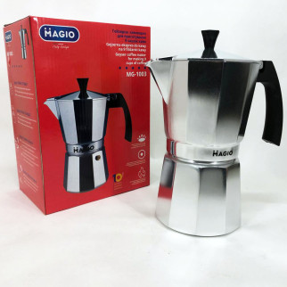 Гейзерна кавоварка Magio MG-1003, кавоварка для індукційної плити, гейзер для кави - Інтернет-магазин спільних покупок ToGether