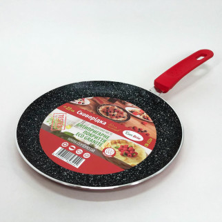 Сковорідка для млинців Con Brio СВ-2324 Eco Granite, сковорода з товстим дном. Колір: червоний - Інтернет-магазин спільних покупок ToGether