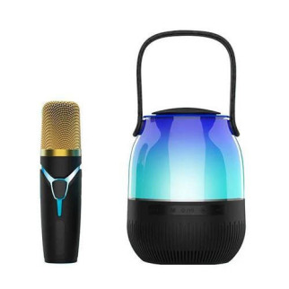 Портативна колонка XM-A68 з RGB підсвічуванням та мікрофоном, Bluetooth мікрофон для караоке - Інтернет-магазин спільних покупок ToGether