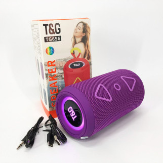 Bluetooth колонка портативна TG656 FM-радіо, потужна переносна акустична колонка. Колір: фіолетовий - Інтернет-магазин спільних покупок ToGether