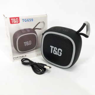 Портативна Bluetooth-колонка TG659 з ремінцем, Bluetooth колонка для вулиці. Колір: чорний - Інтернет-магазин спільних покупок ToGether