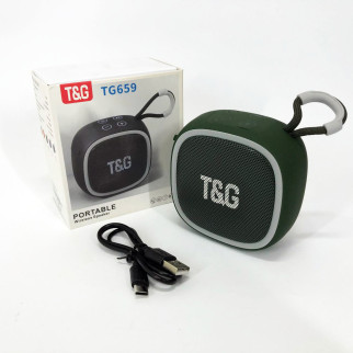 Портативна Bluetooth-колонка TG659 з ремінцем, Бездротова колонка портативна потужна. Колір: зелений - Інтернет-магазин спільних покупок ToGether