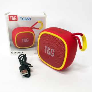 Портативна Bluetooth-колонка TG659 з ремінцем, Гучна блютуз колонка для вечірки. Колір: червоний - Інтернет-магазин спільних покупок ToGether