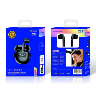 Гарнітура Double з кейсом Bluetooth Wireless Earbuds Z32 колір: чорний - Інтернет-магазин спільних покупок ToGether
