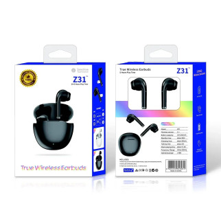 Гарнітура Double з кейсом Bluetooth True Wireless Earbuds Z31 колір: білий - Інтернет-магазин спільних покупок ToGether