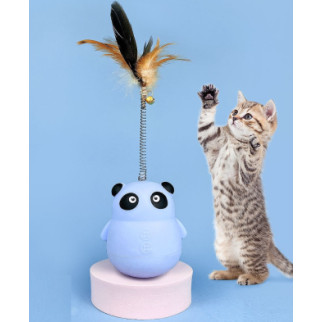 Іграшка годівниця для котів Панда 10808 8.5х25 см блакитна - Інтернет-магазин спільних покупок ToGether