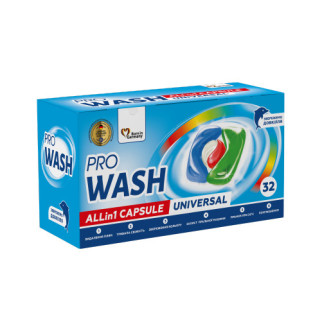 Капсули для прання універсальні Pro Wash 721952 32 шт - Інтернет-магазин спільних покупок ToGether