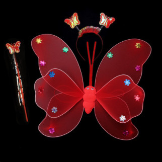 Карнавальний наряд Метелик 9078 червоний - Інтернет-магазин спільних покупок ToGether